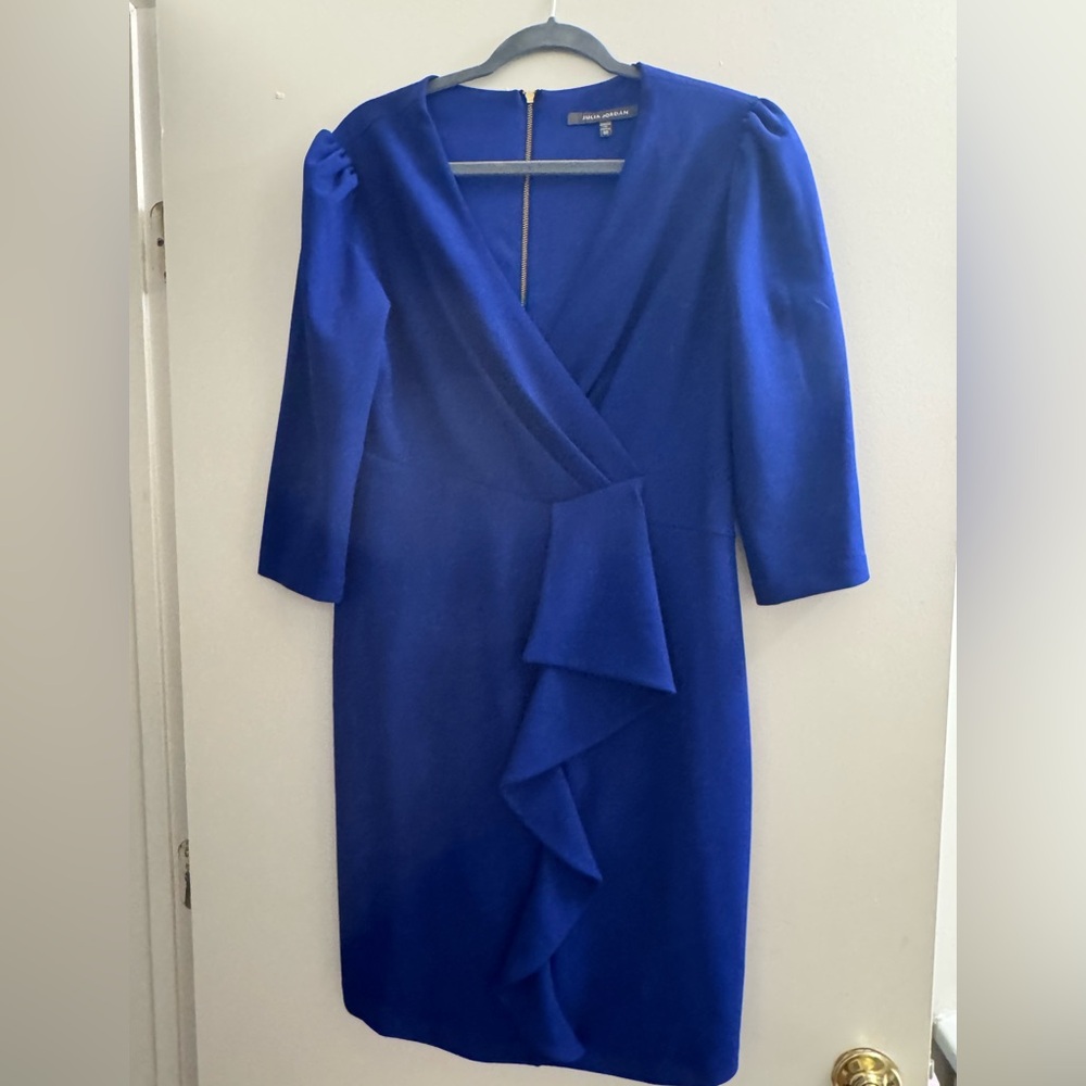 Julia Jordan Royal Blue 3/4 Sleeve Dress Size 10